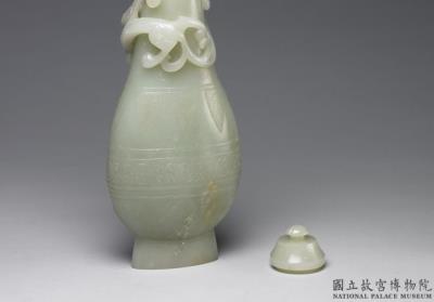 图片[3]-Jade vessel with chi-dragon pattern, Qing dynasty (1644-1911)-China Archive